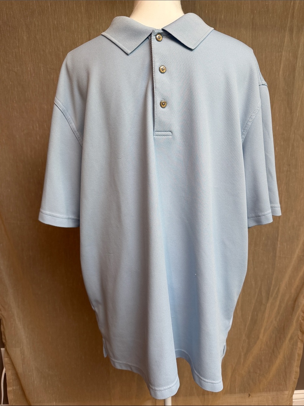 Grand Slam Light Blue Men’s Polo Shirt with Button Placket